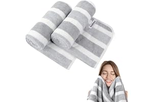 KinHwa Microfiber Hand Towels for Bathroom Soft and Absorbent Face Towels Grey Bathroom Hand Towels for SPA Hair Bath 16inchx30inch 2 Pack
