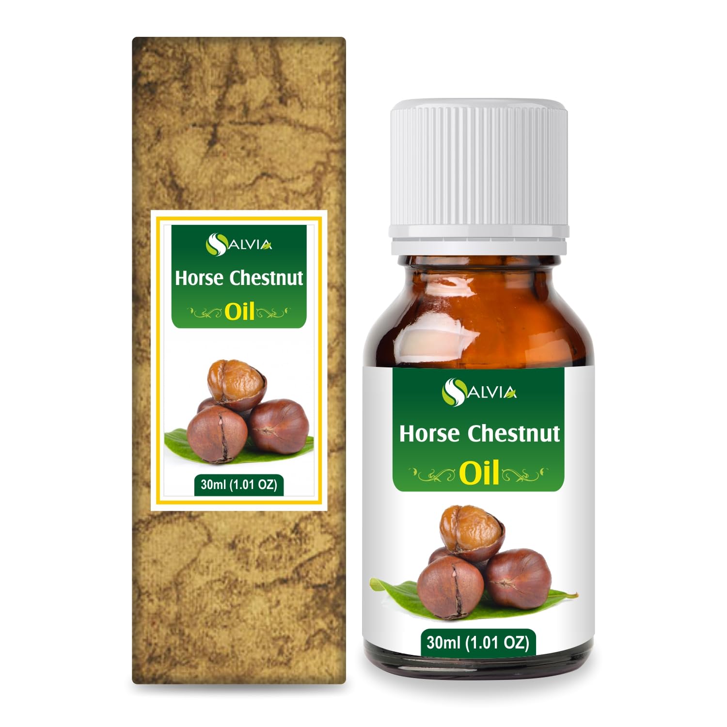 Horse Chestnut Oil Pure and Natural Oil | Firm Skin, Skin Hydration, Skin Toning, Cosmetic Grade, Hair Care, and DIY Purpose - 30 ML