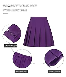 Pleated Skirt for Teen Kids Mini School Uniform
