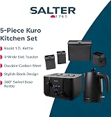 Salter Kuro 1.7L Kettle & 4-Slice Toaster Set Black with Canisters view 2
