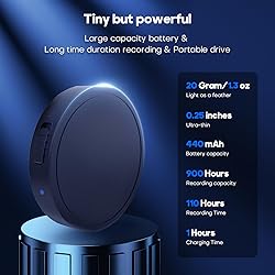 128G (1600 Hour) Magnetic Voice Activated Recorder