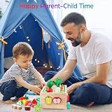 KMTJT Wooden Montessori Farm Harvest Shape Sorting Toy for Toddlers 1-3 view 6