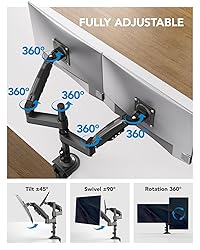 HUANUO 17-32 Inch Dual Monitor Stand, Gas Spring