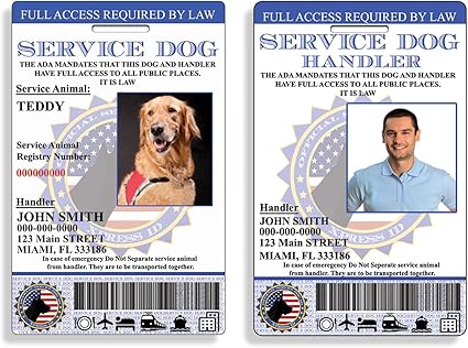 ada official service dog registry