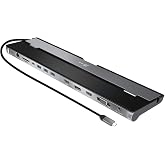 j5create USB C Docking Station- Supports up to 3 Display Simultaneously | HDMI, DisplayPort, VGA, 100W PD Fast Charging, Gigabit Ethernet | Comes with Type C Cable Compartment (JCD543)
