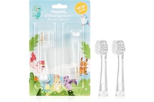 Papablic Replacement Toothbrush Heads - 2 Count | Compatible with Papablic BabyHandy & Toddler Sonic Electric Toothbrushes (18-36 Months)