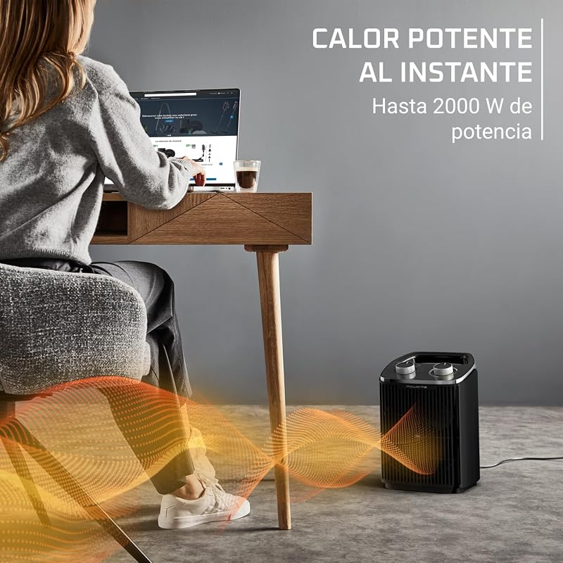 Conforto Intenso, Aquecedor, 2000 W de potência, baixo consumo, silencioso, Desligamento automático, 2 modos Eco/Turbo, Aquece até 35m, Superaquecimento e Proteção Anti-ponta, SO2350F0