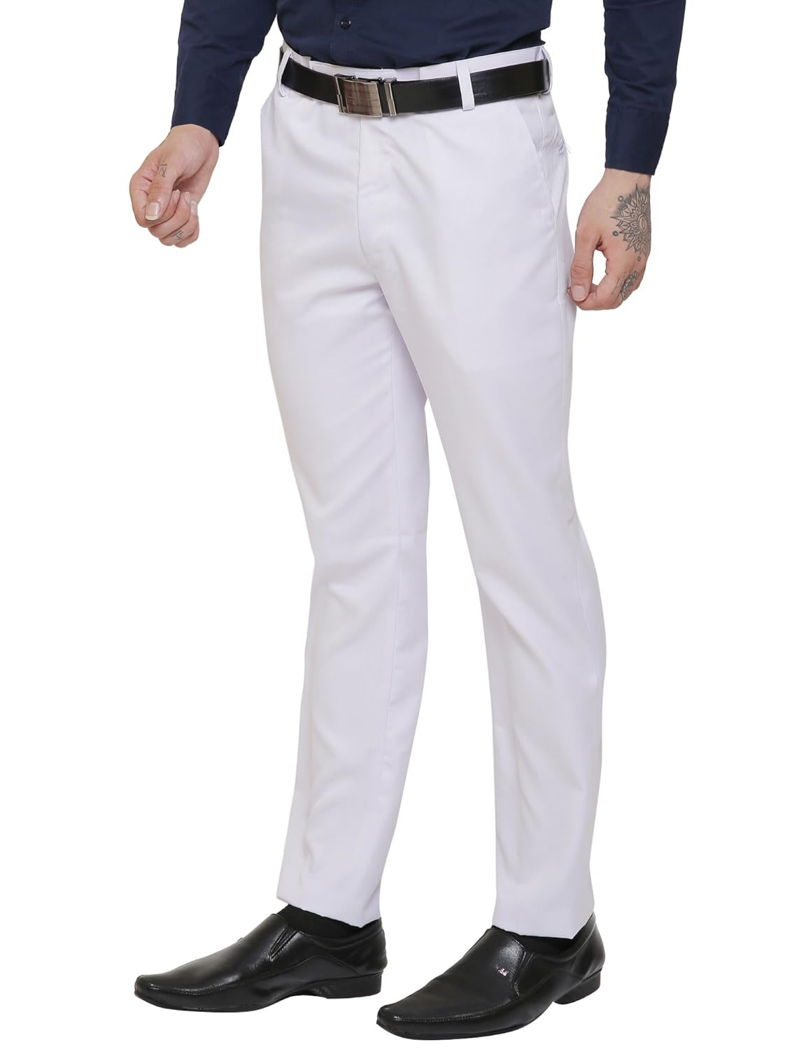 ad & av men's formal trouser (292_belano_white_aa )