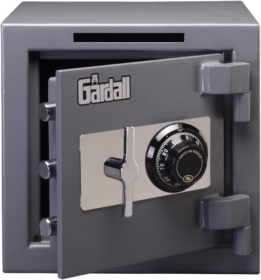 Gardall LCS1414-G-C w Slotted Commercial Light Duty Safe with Mechanical Combination Lock, Grey