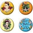 Ata-Boy Frida Kahlo Assortment #1 Set of 4 1.25" Collectible Buttons…