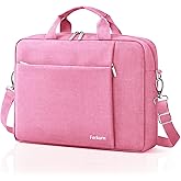 Ferkurn Laptop Bag Case for Women Men Computer Bag Compatible with HP Envy Pavilion Omen/LG Gram/MSI/Dell Inspiron XPS/Lenovo/Acer, Shoulder Strap Carrying Messenger Briefcase, Pink, 15.6 16 Inch