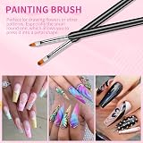 Saviland 6Pcs Nail Art Brushes Double End Dotting Drawing Painting Gel Polish view 5