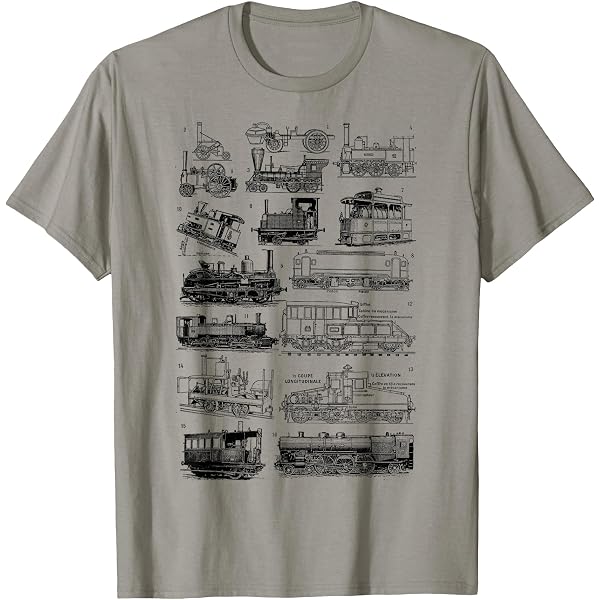 Adult Train T-Shirt – 'Never Too Old For Choo Choos' Railroad Themed Graphic Tee - View #8