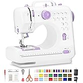 Sewing Machine for Beginners with 12 Built-in Stitches, Mini Sewing Machine with Foot Pedal, High-Low Speeds, Portable and Sewing Enthusiasts (505)