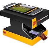 KODAK Mobile Film Scanner, 35mm Negative Scanner &amp; Slide Viewer, App-Based | Scan and view old 35mm color and B&amp;W negatives and slides; LED backlit; Android compatible; verify iPhone compatibility first