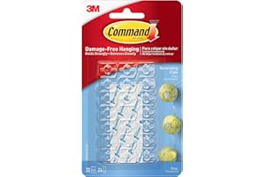 3M Command Decorating Clips, Clear, 60-Clip - 3 Pack