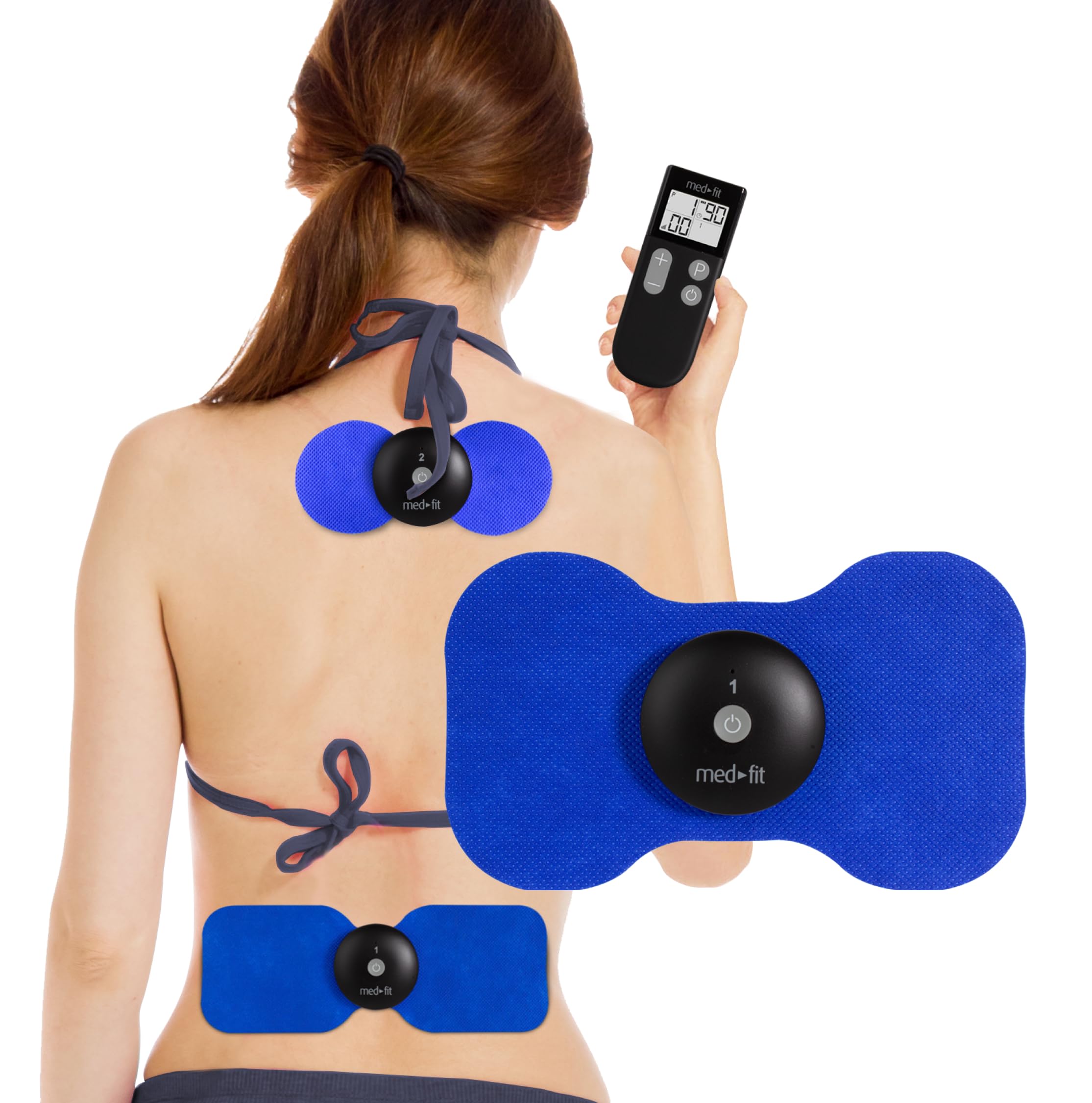 med-fit Dual Channel Wireless TENS Machine for Total Body Relief & Muscle Relaxation - Maximum Strength & Rechargeable