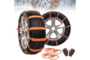 AIIONP Universal Anti-Skid Snow Tire Chains, 2026 Upgraded Portable Emergency Non-Slip Plastic Cable Ties, Snow Tire Chains for Pickup Trucks and SUVs, Snow Chains for Muddy Roads and Winter Driving (40)