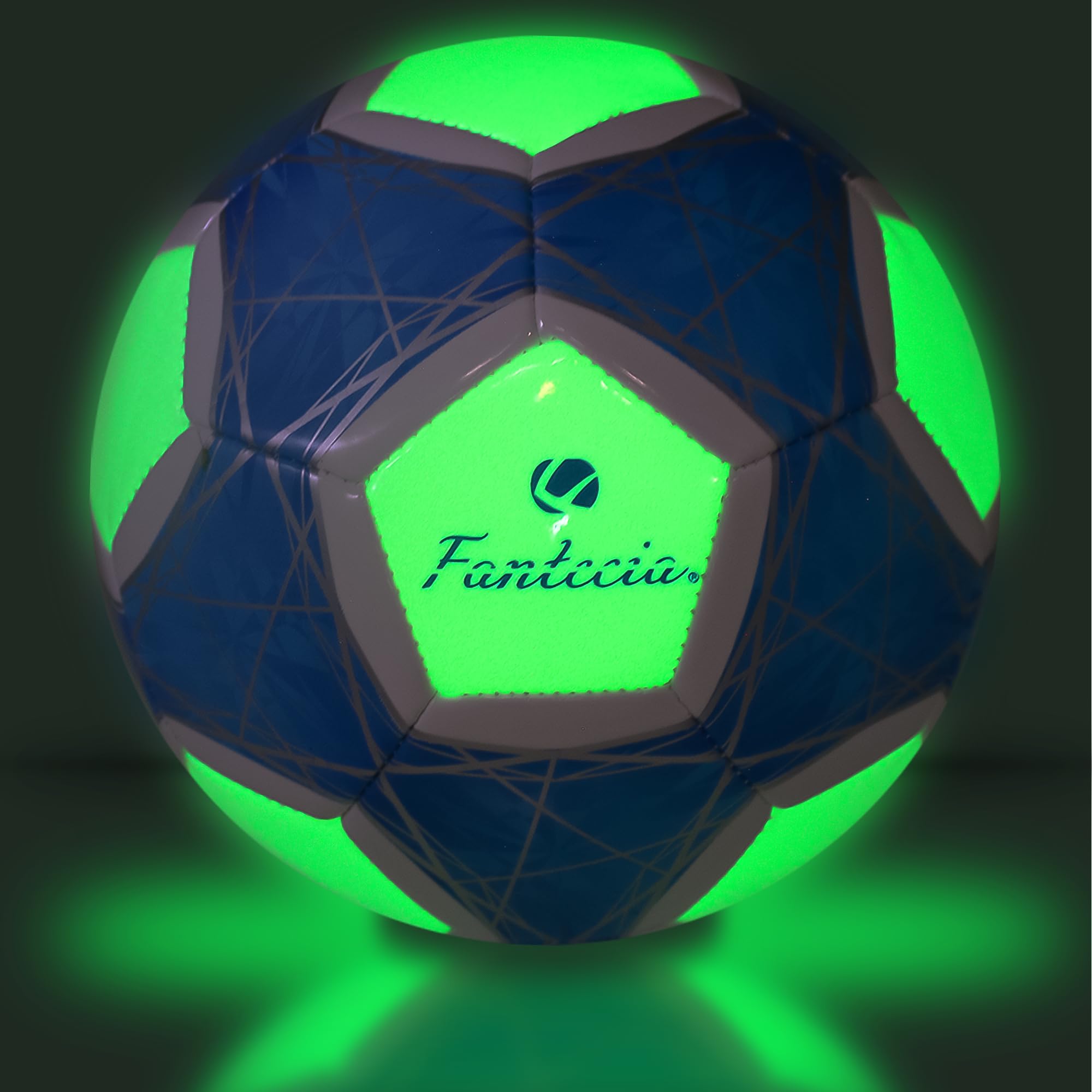 Fantecia Size 5 Football Glow in The Dark, Fluorescence Football for Training and Games