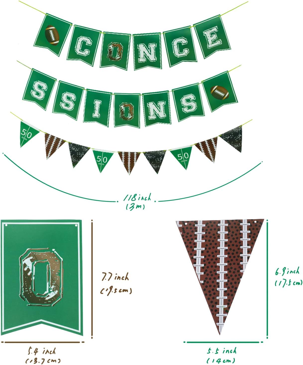 Banniere De Concessions A Theme De Football Drapeaux De Football Americain Banniere De Fanion Sur Le Theme Du Football Pour Decoration De Fete A Theme Anniversaire Baby Shower Sports Cuisine Maison