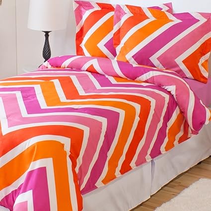 Amazon Com Melrose Chevron Comforter Set Size Twin Twin Extra