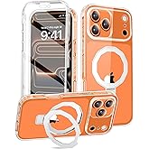 BANLEA Compatible with iPhone 17 Pro Max Case, Built-in Screen Protector & Seamless Stand, [Military-Grade Protection] Full Body Cover, Strong Magnetic Clear Phone Case for 17 ProMax 6.9" (Clear)