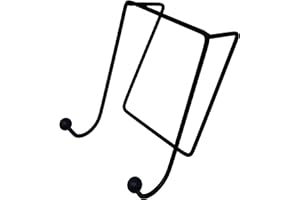 Tetra-Teknica CWH-01 2 Inch Space Addition Wire Double Coat Hook for Office Cubicle Partition Wall Panel, Color Black