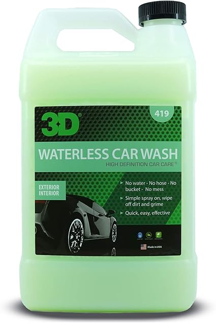 Amazon Com 3d Waterless Car Wash Bigodegradable Quick No Soap Or Water Needed Easy Spray On Express Wash Clean 1 Gallon Automotive