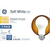 GE LED Light Bulbs, 100 Watt, Soft White, A19 3 Count (Pack of 1) | 1600 lumens, long-lasting LED, replaces 100W incandescent, dimmable, living room, bedroom, home lighting
