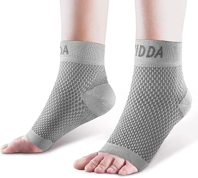 AVIDDA Ankle Support Brace 2 Pairs Compression Sleeve Grey M
