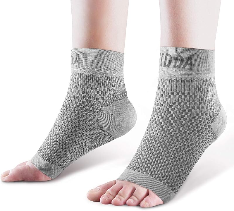 AVIDDA Ankle Support Brace 2 Pairs Compression Sleeve Grey M