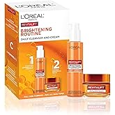 L'Oréal Paris Revitalift Brightening Skincare Kit, 2 Piece Routine Formulated with Vitamin C & Salicylic Acid for Radiant Loo