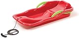 Prosperplast Red Snow Sledge Plastic Glitter Pulling Rope Steering Brakes 87cm view 2