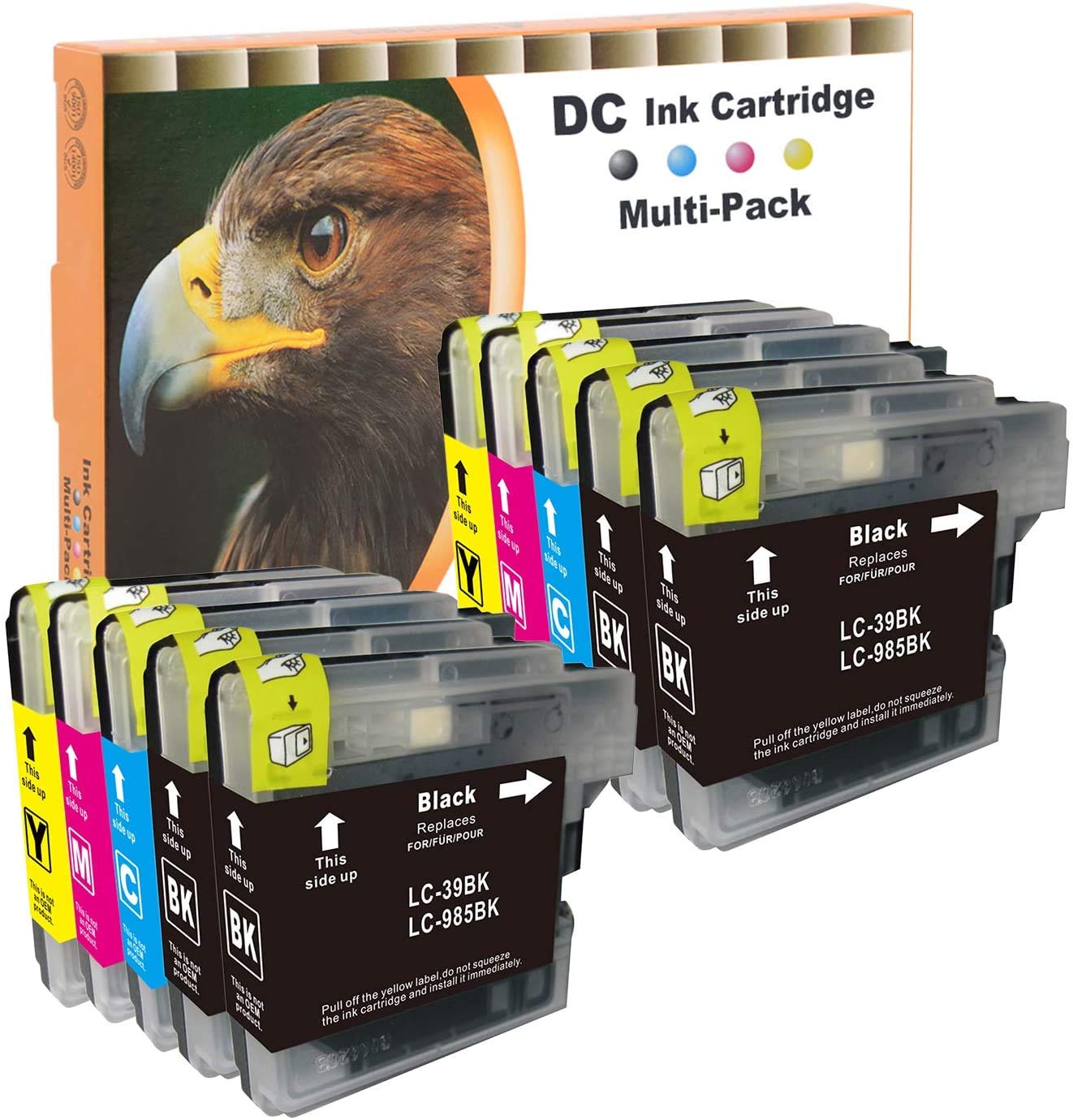 D&C Compatible Ink Cartridge Replacement for Brother LC985 LC-985 LC-39 LC-975 for Brother DCP-J125 DCP-J140W DCP-J315W DCP-J515W MFC-J220 MFC-J265W MFC-J410 MFC-J415W (10-Pack)