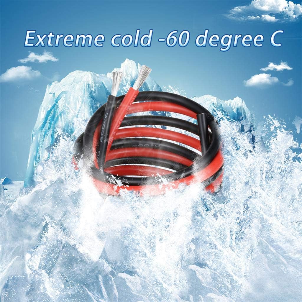 BNTECHGO 12 Gauge Silicone Wire 10 ft red and 10 ft Black Flexible 12 AWG Stranded Copper Wire: Industrial & Scientific