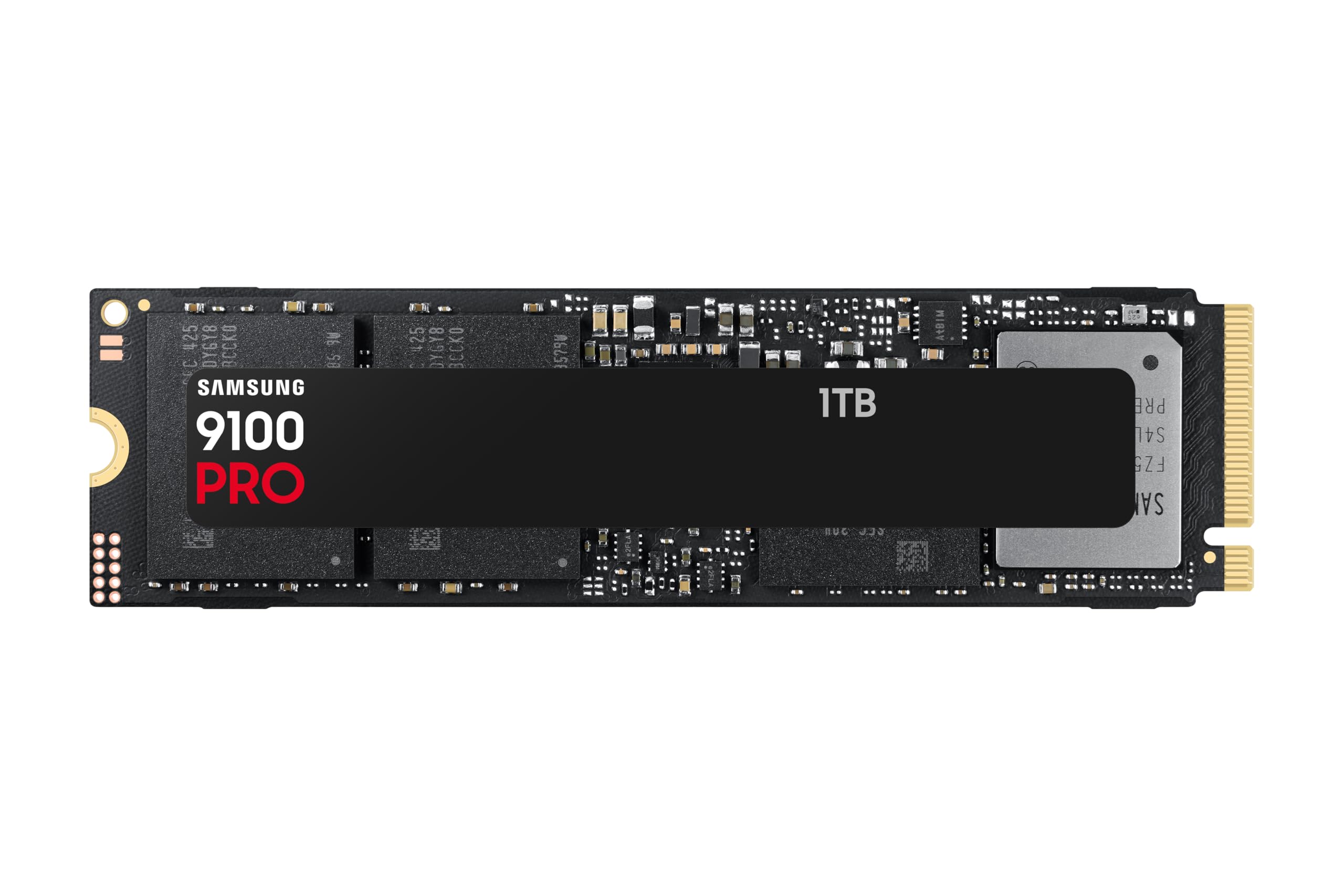 Samsung 9100 PRO NVMe M.2 SSD, 1 TB, PCIe 5.0, 14.700 MB/s Lesen, 13.300 MB/s Schreiben, Interne SSD für Gaming, Videobearbeitung und AI, Schwarz, MZ-VAP1T0BW