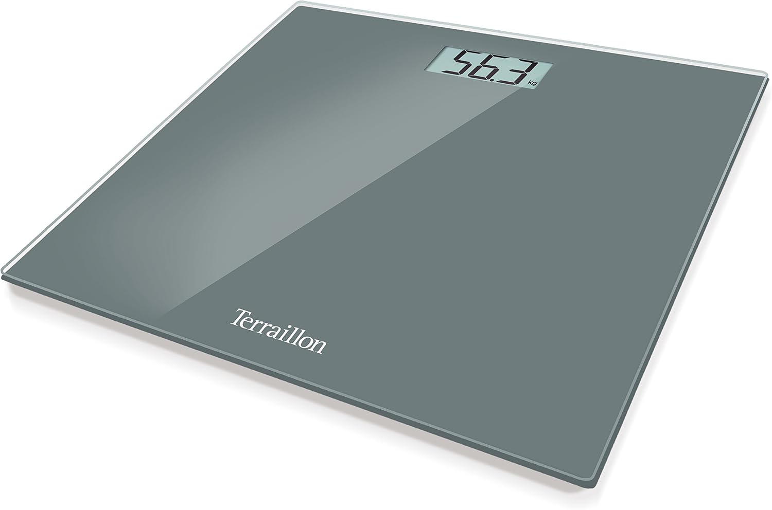 Terraillon Electronic Bathroom Scales, Ultrathin, Automatic on/off, Big LCD screen, 150 kg, TX1500, Grey, Gris Tx1500, 30 x 30 x 1,9 cm - Image 3