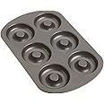 Wilton 6-Cavity Doughnut Baking Pan, Makes Individual Full-Sized 3 3/4" Donuts or Baked Treats, Non-Stick and Dishwasher Safe