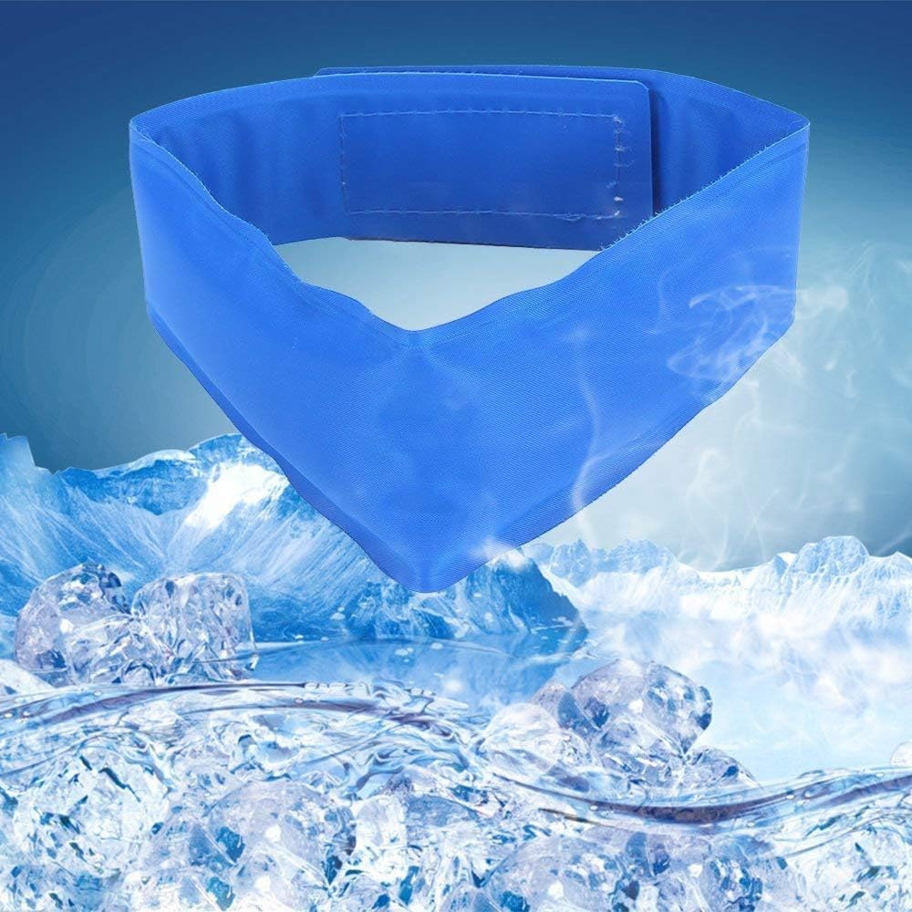kwi Dog Cooling Collar, Cooling Dog Collar with Adjustable Neck Size, Summer Chill Out Pet Cooling Collar, Relieves Heat Stress - Stays Cool for Hours,S 10.5 in/M 12.5 in/L 23.5 in, Blue