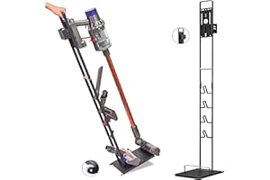 BRIAN & DANY Vacuum Stand for Dyson, Stable Metal Bracket Stand Holder Storage for Dyson V15 V12 V11 V10 V8 V7 V6, Black