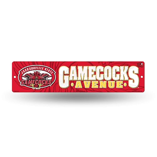 Rico Industries NCAA Jacksonville State Gamecocks 16-Inch Plastic Street Sign Décor