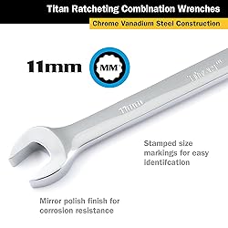 Titan Tools - 11Mm Ratcheting Wrench