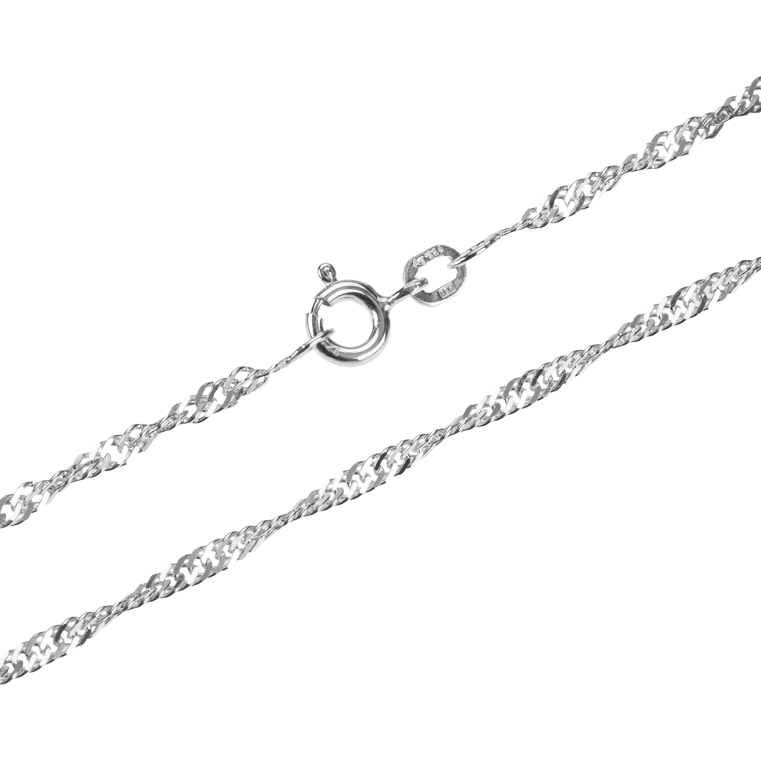 NKlaus 18,5cm bracelet Singapore chain 925 sterling silver ladies amr chain silver chain 2311