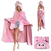 Yolidas Wearable Blanket Hoodie-Warm Soft Flannel Hooded Blanket for Women Men Adult Teen-Cozy Valentines Day Blanket Gifts