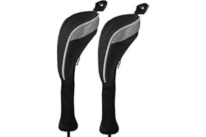 Andux 2 Pack Long Neck Golf Hybrid Club Head Covers Dial No. Tag CTMT-01