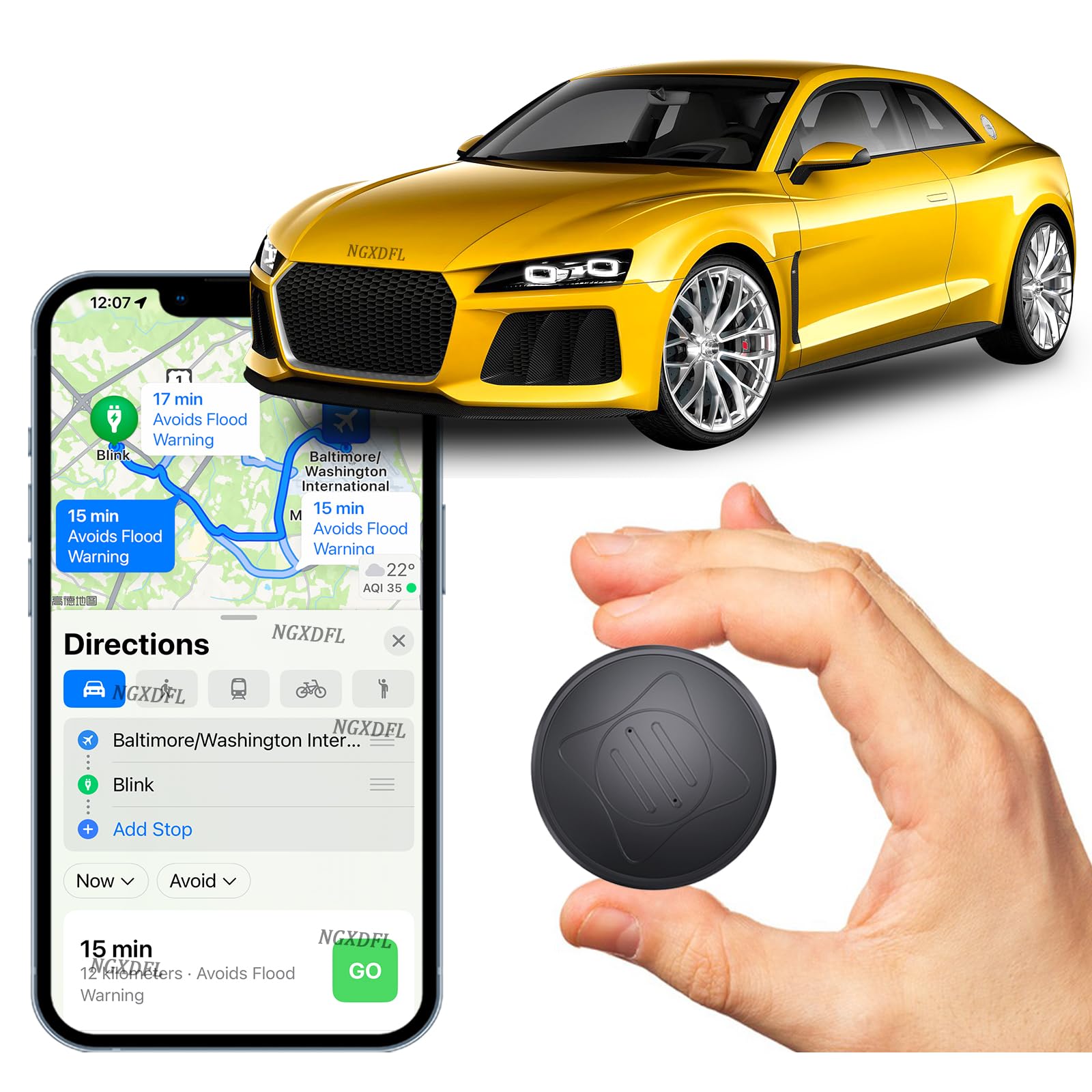 Photo 1 of Mini GPS Tracker for Vehicles - Magnetic Real-Time GPS Tracker, No Monthly Fee, Full USA Coverage, Hidden Car Locator Tracking Device for Vehicles, Kids, Elderly, and Assets,Discreet Security Solution