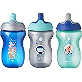 Tommee Tippee Sippy Toddler Sportee Bottle, Boy - 12+ months, 10 Ounce, Pack of 3, Blue