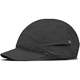 Croogo Short Brim 5 Panel Baseball Cap Cooling Trucker Dad Cap Adjustable Strap Cadet Cap Curved Brim Snapback Hats for Daily