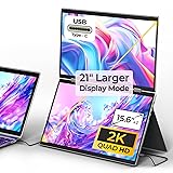 YUBWVO Portable Dual Monitors, 15.6” 2K Dual