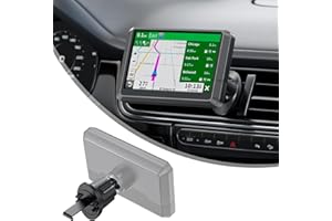 IGOEVO Garmin GPS Car Mount – Upgraded Metal Hook Air Vent Holder, 17mm Ball Air Vent Mount Compatible with Garmin Nuvi, Drive, DriveSmart, Dezl & Other 17mm Ball GPS Devices